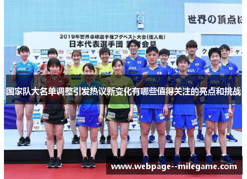 国家队大名单调整引发热议新变化有哪些值得关注的亮点和挑战